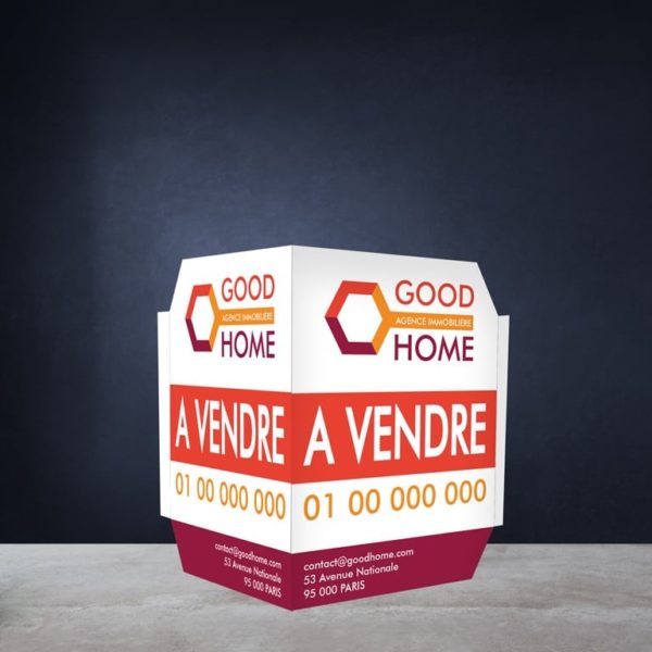 panneau immobilier decoupe a la forme